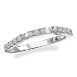 Rhodium Plated Sterling Silver Cubic Zirconia Bridal Set with Princess Cut Center and Split Shank, by Yaffie.