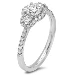 Vintage-inspired Yaffie White Gold Diamond Engagement Ring