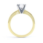 4-Prong Solitaire Engagement Ring with Yaffie Gold and 1/10ct TDW Round Diamond