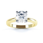 Yaffie Gold Round Diamond 4-prong Engagement Ring with 2/5ct Total Diamond Weight