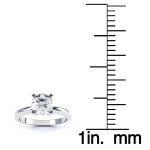 Yaffie Gold Round Diamond 4-prong Engagement Ring with 2/5ct Total Diamond Weight