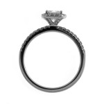 Yaffie White Gold Halo Engagement Ring, featuring 1.25ct TDW Emerald-cut Diamond