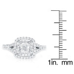 Cushion-cut 1.2 CTW Diamond Engagement Ring by Yaffie - White Gold