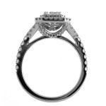 Double Halo Emerald-Cut Diamond Engagement Ring with 1 4/5ct TDW in White Gold by Yaffie