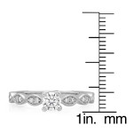 Radiant Yaffie White Gold Engagement Ring with 1/2ct TDW Round Diamond