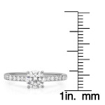 Sparkling Yaffie White Gold Round Diamond Engagement Ring (1ct TDW)