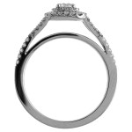 Yaffie Sparkling Double Halo Engagement Ring - 3/5ct TDW White Gold Diamond