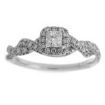Engage with Elegance: Yaffie White Gold Halo Diamond Ring