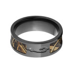 Yaffie ™ Custom Crafts Black Zirconium RealTree Max 5 Camo Men Ring