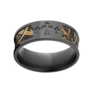 Yaffie ™ Made to Order Zirconium Ring in RealTree Max 5 Camo and Black