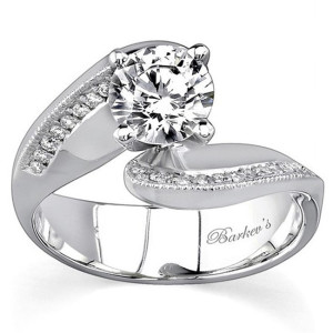 Yaffie Barkev Bypass Engagement Ring with 7/8ct Diamonds in White Gold