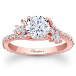Rose Gold Diamond Ring with 1.33ct Total Diamond Weight by Yaffie