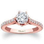 Gleaming Yaffie Rose Gold Ring with 1 1/3ct TDW Diamond