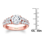 Rose Gold Diamond Proposal Ring with 1.875ct Round-cut Diamond