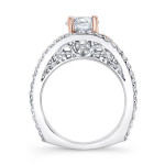 Golden Duo: 2ct TDW Round Diamond Engagement Ring by Yaffie