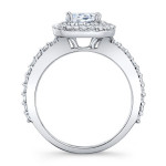 Sparkling Yaffie White Gold Diamond Halo Ring - 1.4ct Total