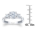 Round-cut Diamond Engagement Ring by Yaffie White Gold with 1 3/4ct TDW
