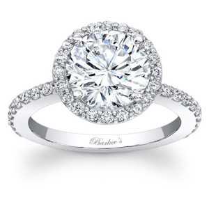 Dazzling Yaffie White Gold Ring with 1.50ct TDW Diamond Halo