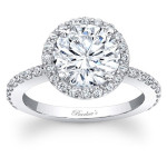 Dazzling Yaffie White Gold Ring with 1.50ct TDW Diamond Halo