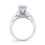 Sparkling Yaffie White Gold Engagement Ring with 1ct TDW Round Diamond.