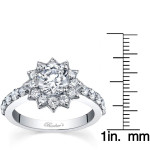Sparkling Yaffie White Gold Diamond Ring with 2.10ct Total Diamond Weight