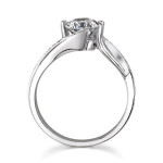 White Gold Round-cut Diamond Engagement Ring by Yaffie