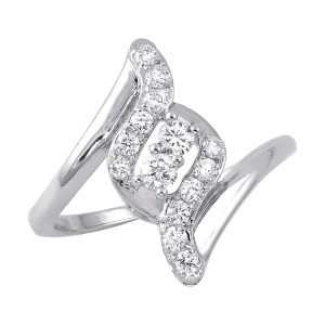 Celebrate Your Love with Yaffie White Gold Dual Diamond Ring