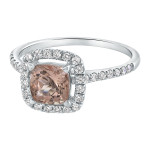 Elevate your engagement game with the Yaffie Morganite Ring, adorned with stunning diamonds.