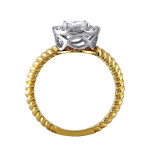 Sparkling Yaffie Gold Solitaire: 1/2ct TDW Diamond Ring for Engagement