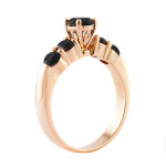 Yaffie ™ Bespoke Rose Gold Ring with 1 1/5ct TDW Black Diamond for the Perfect Proposal