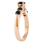 Yaffie ™ Bespoke Rose Gold Ring with 1 1/5ct TDW Black Diamond for the Perfect Proposal