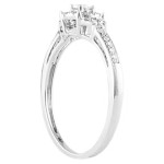 Bridal Halo Engagement Ring Set with 1/3ct TDW in Yaffie White Gold