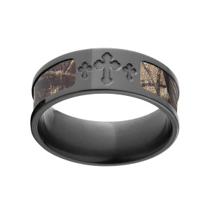 Yaffie Custom RealTree AP Camo Ring in Sleek Black Zirconium