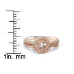 Morganite Engagement Ring Set with Yaffie Bliss Rose Gold and 1/2ct TDW Diamonds