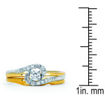 Bridal Set with Yaffie Diamonds in Two-tone Gold, Featuring 1/3ct TDW Diamond