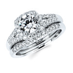 Sparkling Love: Yaffie Diamonds' White Gold Bridal Set with 1 1/2ct TDW Diamonds