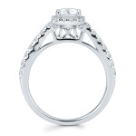 Yaffie 1 1/3ct TDW White Gold Bridal Set with Emerald-cut Diamond by Diamonds