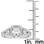 Princess-cut Diamond Ring with Halo and Split Shank in White Gold from Yaffie Diamonds (1/2ct TDW)