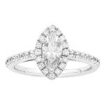 Sparkling Yaffie Diamonds White Gold Marquise Diamond Halo Bridal Set, 1/4ct TDW for Your Wedding or Engagement