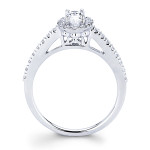 Yaffie™ Handcrafted White Gold Bridal Set with Oval-cut 1ct TDW Diamond Center and Round Side Diamonds from Yaffie Diamonds