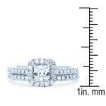 Bridal Bliss: Yaffie Diamonds' 1ct TDW Princess-cut White Gold Set