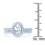 Sparkle with Yaffie Oval-cut Diamond Bridal Set in White Gold