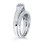 Bridal Set with Yaffie Diamonds and 3/8ct TDW on White Gold