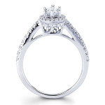 White Gold Marquise Diamond Halo Bridal Set - Yaffie Diamonds (4/5ct TDW)