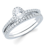 Bridal Bliss with Yaffie 5/8ct TDW Diamond Halo Set in White Gold!
