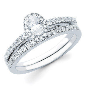 Bridal Bliss: Yaffie Diamonds' Halo Diamond Set with 5/8 ct TDW in White Gold