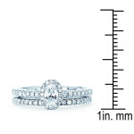 Bridal Bliss with Yaffie 5/8ct TDW Diamond Halo Set in White Gold!