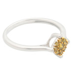 Sparkling Love: Yaffie 0.19ct Yellow Trated Diamond Engagement Ring