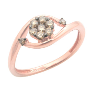 Introducing Yaffie Stunning Brown Diamond Engagement Ring - A 0.30ct Round Brilliance