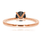 Yaffie Custom 1.25 Carat Round Black Diamond Solitaire Engagement Ring: A Unique Statement Piece